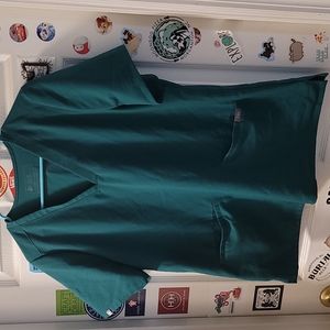 Figs Men's Scrub Top Large Hunter Green